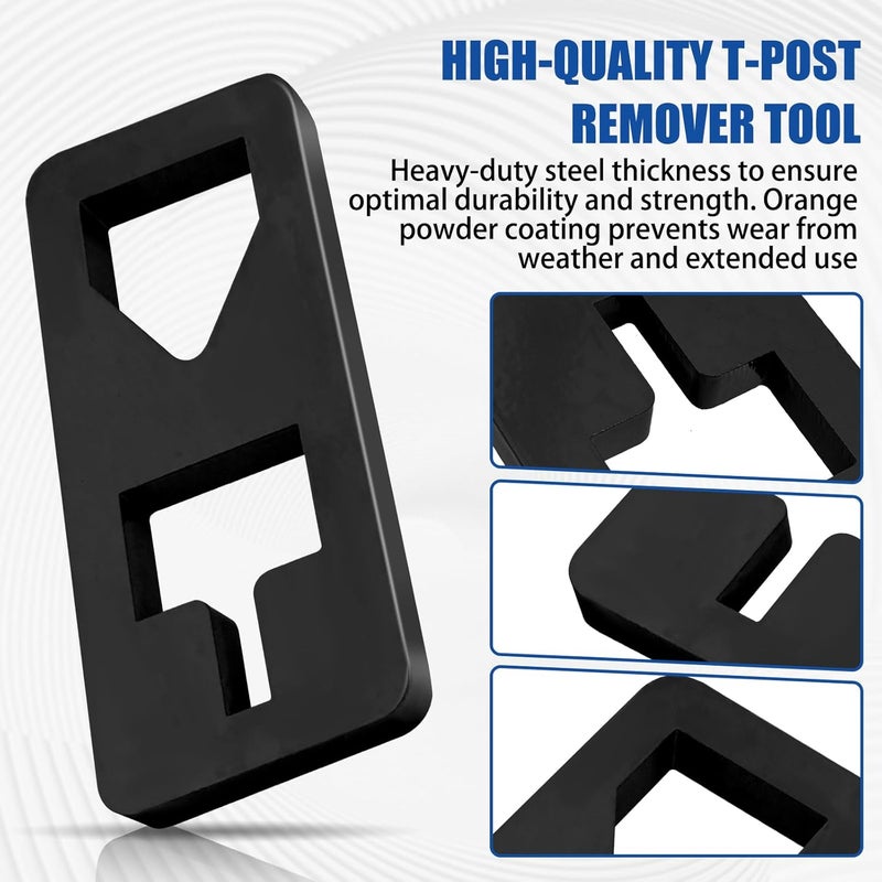 TNCZHYLX T Post Puller Fence Post Puller, Farm Equipment Tractor Accessories, Use Different Chains S Hooks Jacks Tractor Buckets from Ground (Black) - Image 2